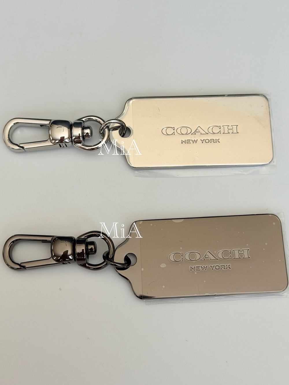 Coach Purse Charms Bag Tags Keychain Accessories (2pcs / Heavy Metal)